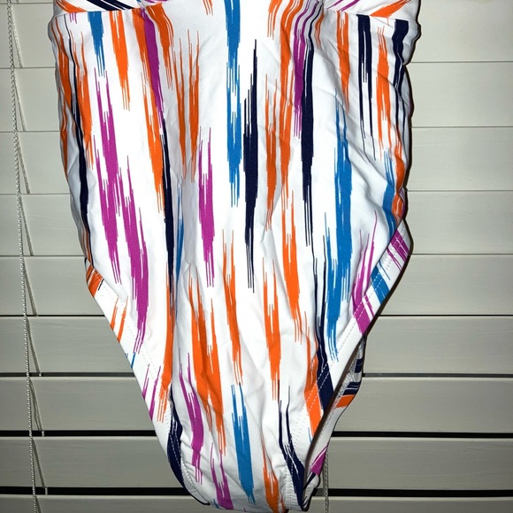 Sea Angel Women’s Multicolor Striped One Piece Swimsuit - Picture 6 of 9